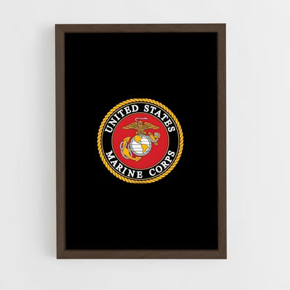 ap-marine corps-1 cadre Bois foncé