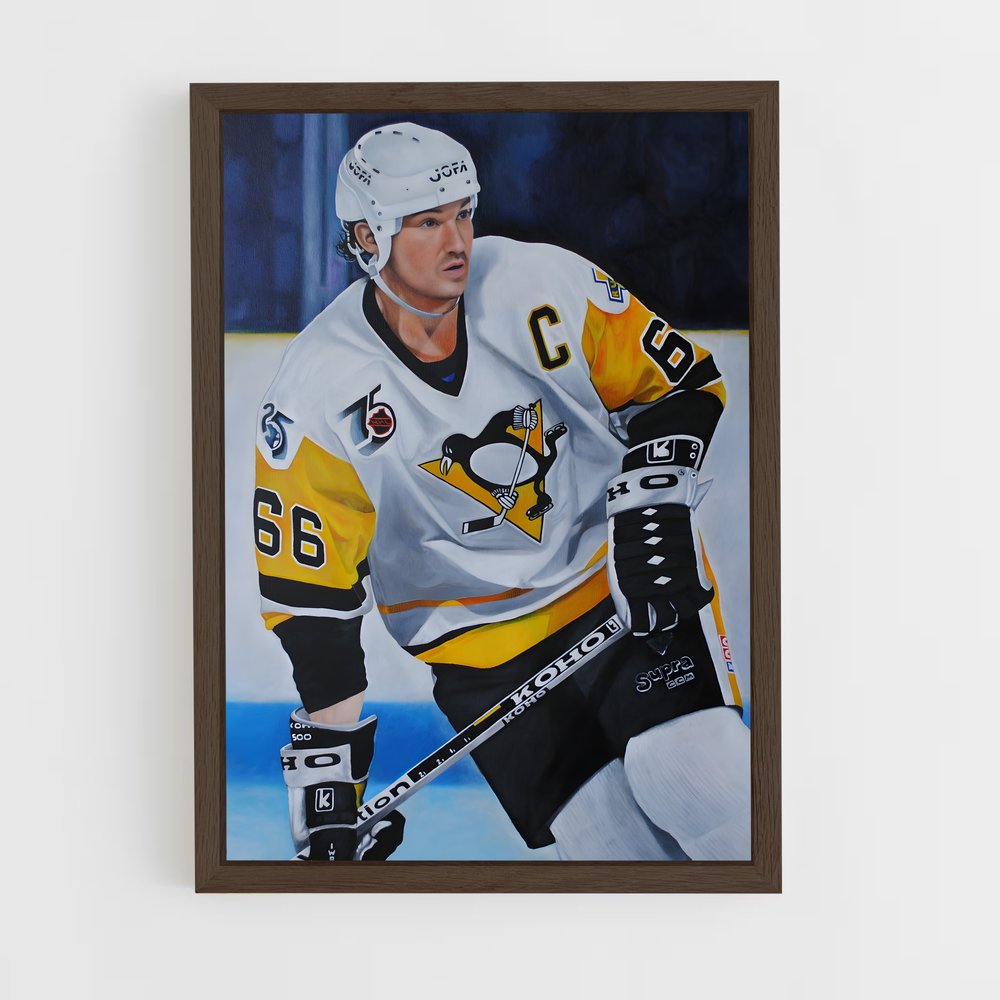 ap-mario lemieux-3 cadre Bois foncé