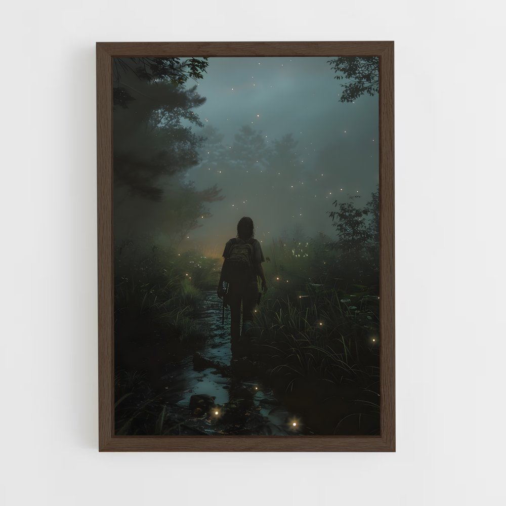 ap-marlene fireflies-2 cadre Bois foncé