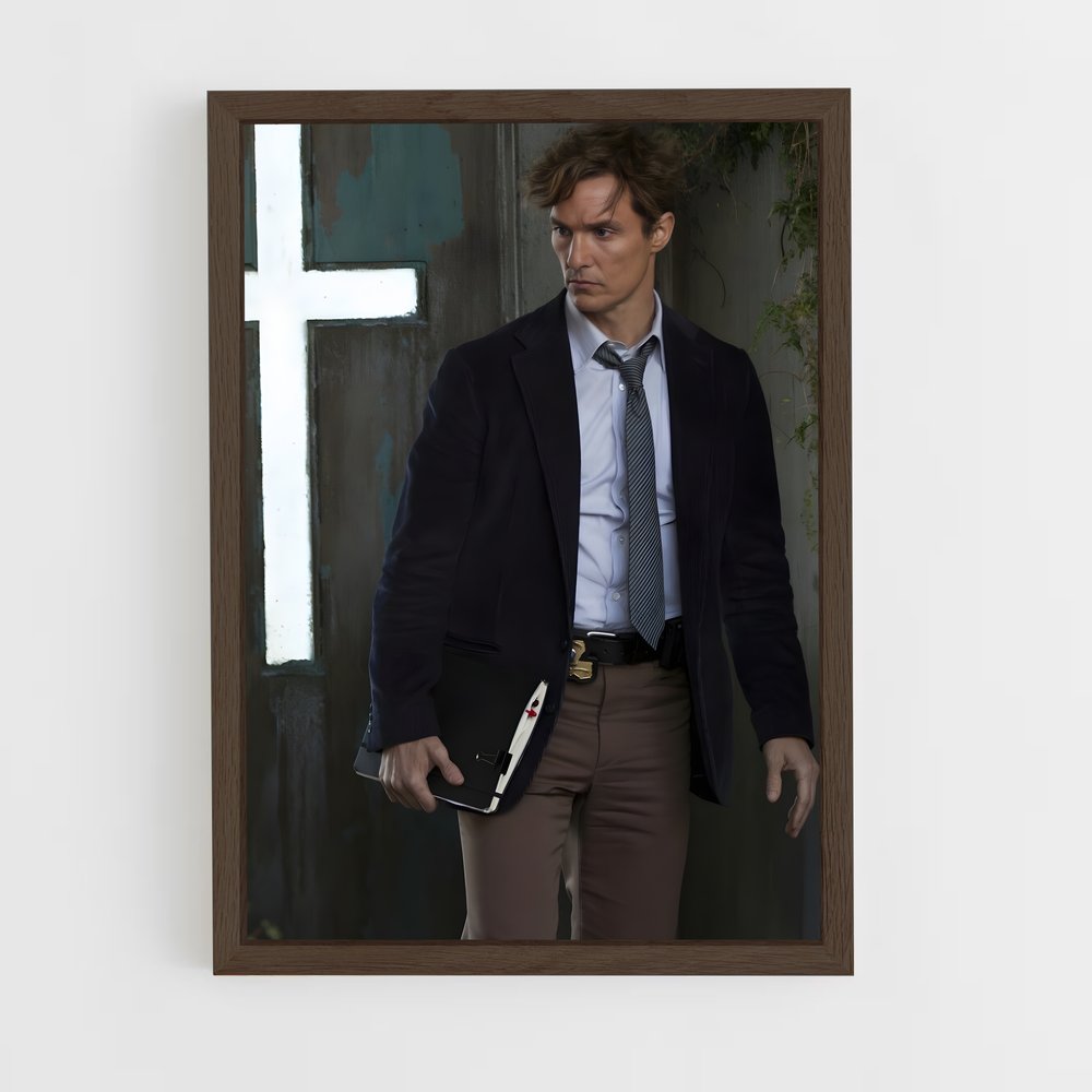ap-marty cohle-2 cadre Bois foncé