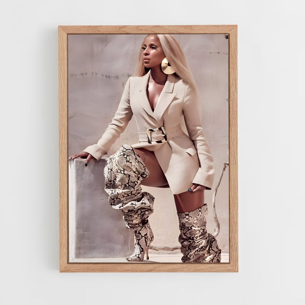 ap-mary j. blige-1 cadre Bois clair