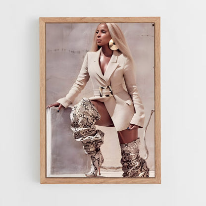 ap-mary j. blige-1 cadre Bois clair