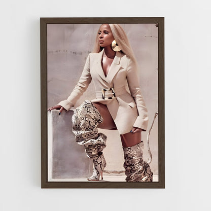 ap-mary j. blige-1 cadre Bois foncé