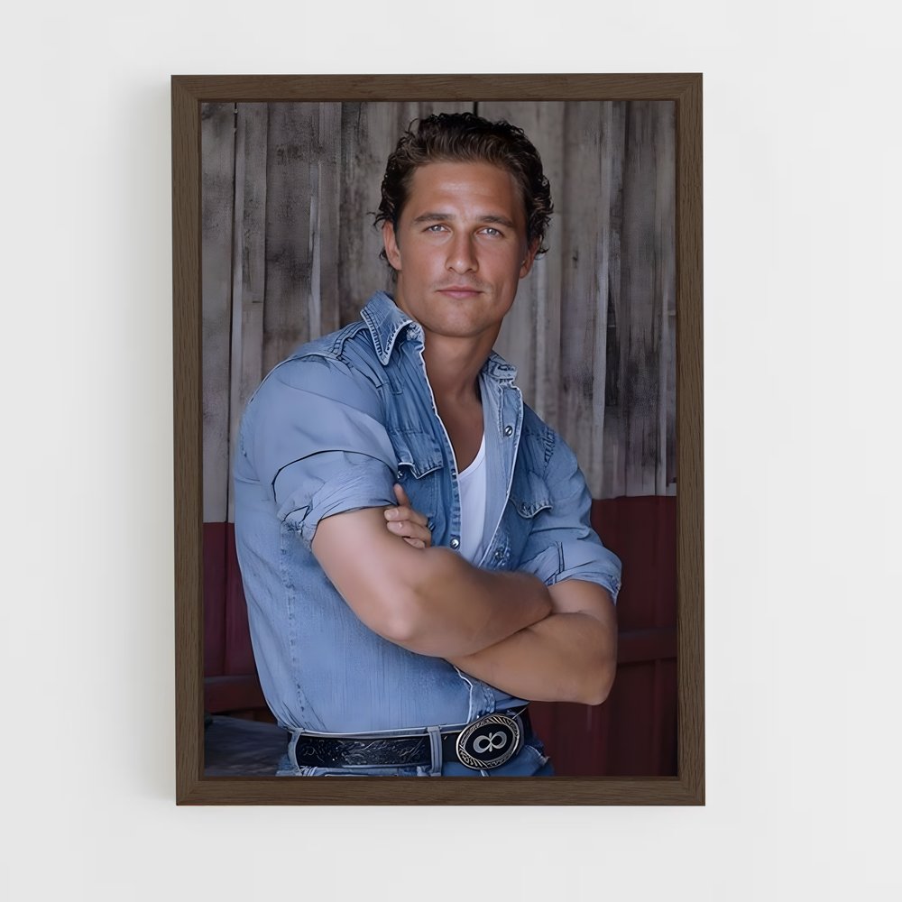 ap-matthew mcconaughey-9 cadre Bois foncé