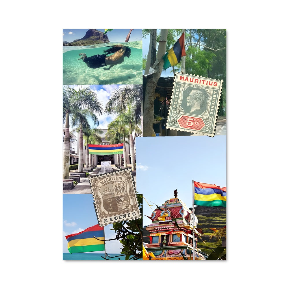 Poster Drapeau de l'île Maurice