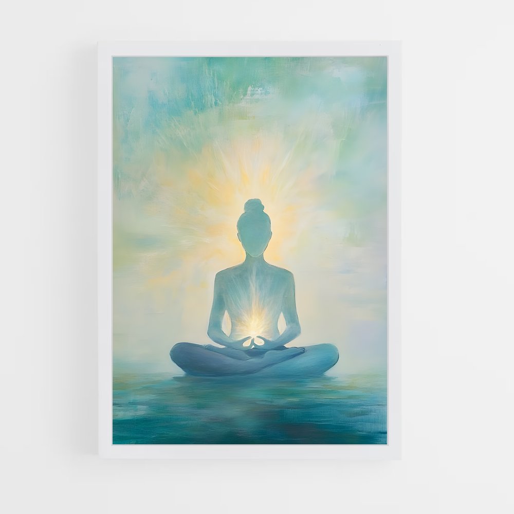 ap-meditation buddha-15 cadre Blanc