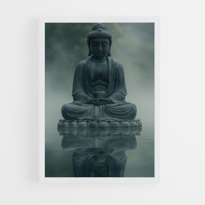 ap-meditation buddha-16 cadre Blanc