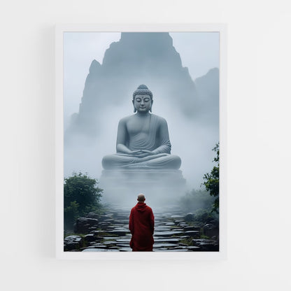 ap-meditation buddha-5 cadre Blanc