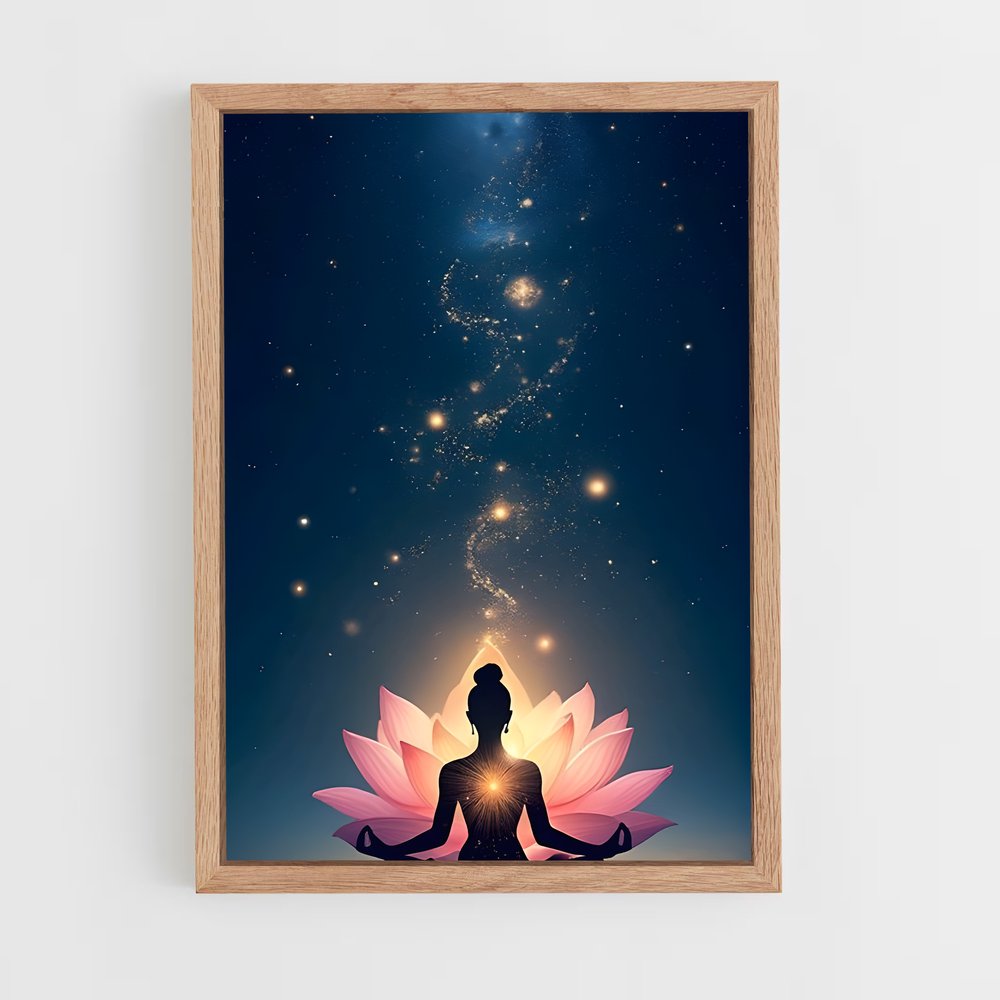 ap-meditation buddha-8 cadre Bois clair