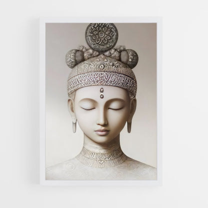 ap-meditation buddha-9 cadre Blanc
