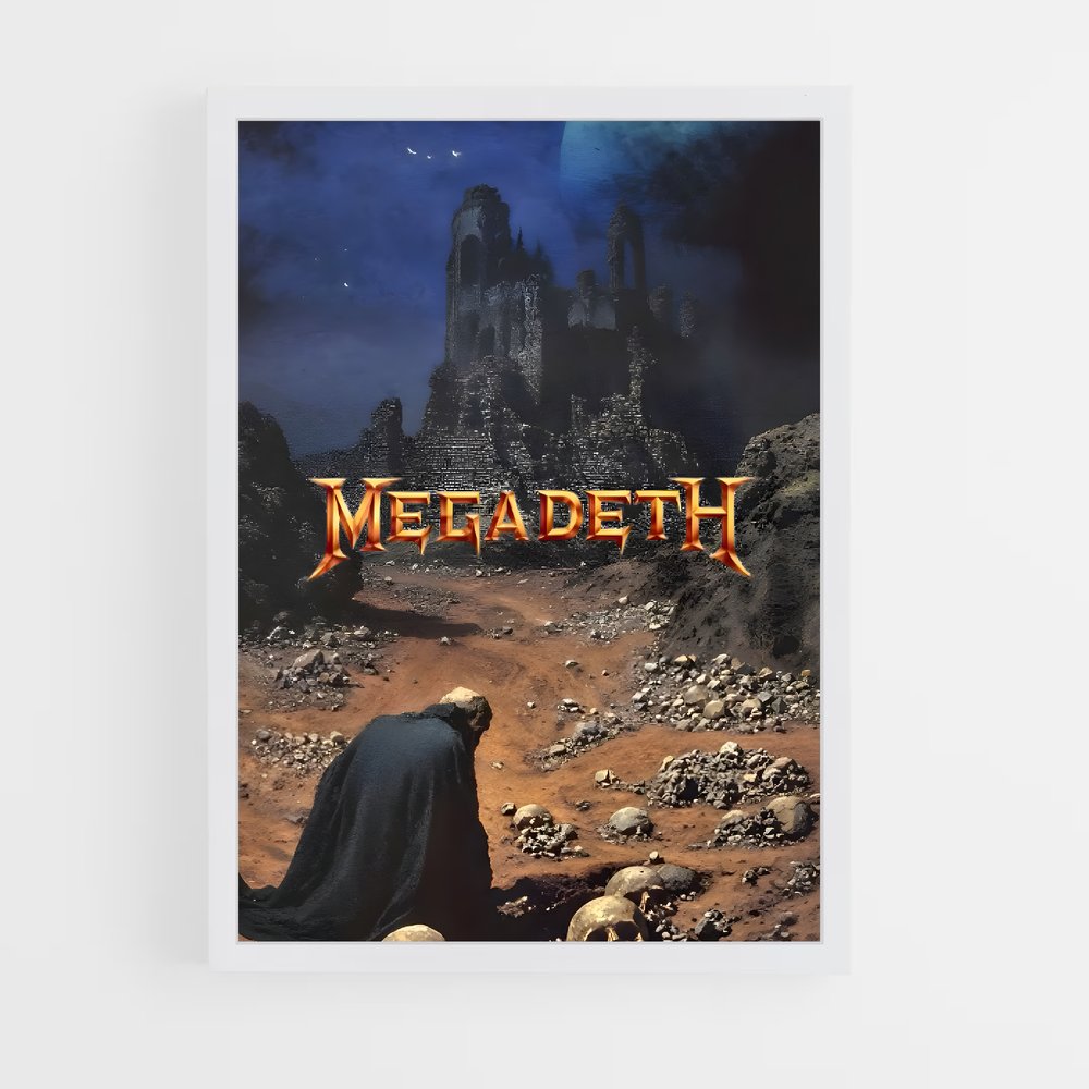 ap-megadeth-3 cadre Blanc