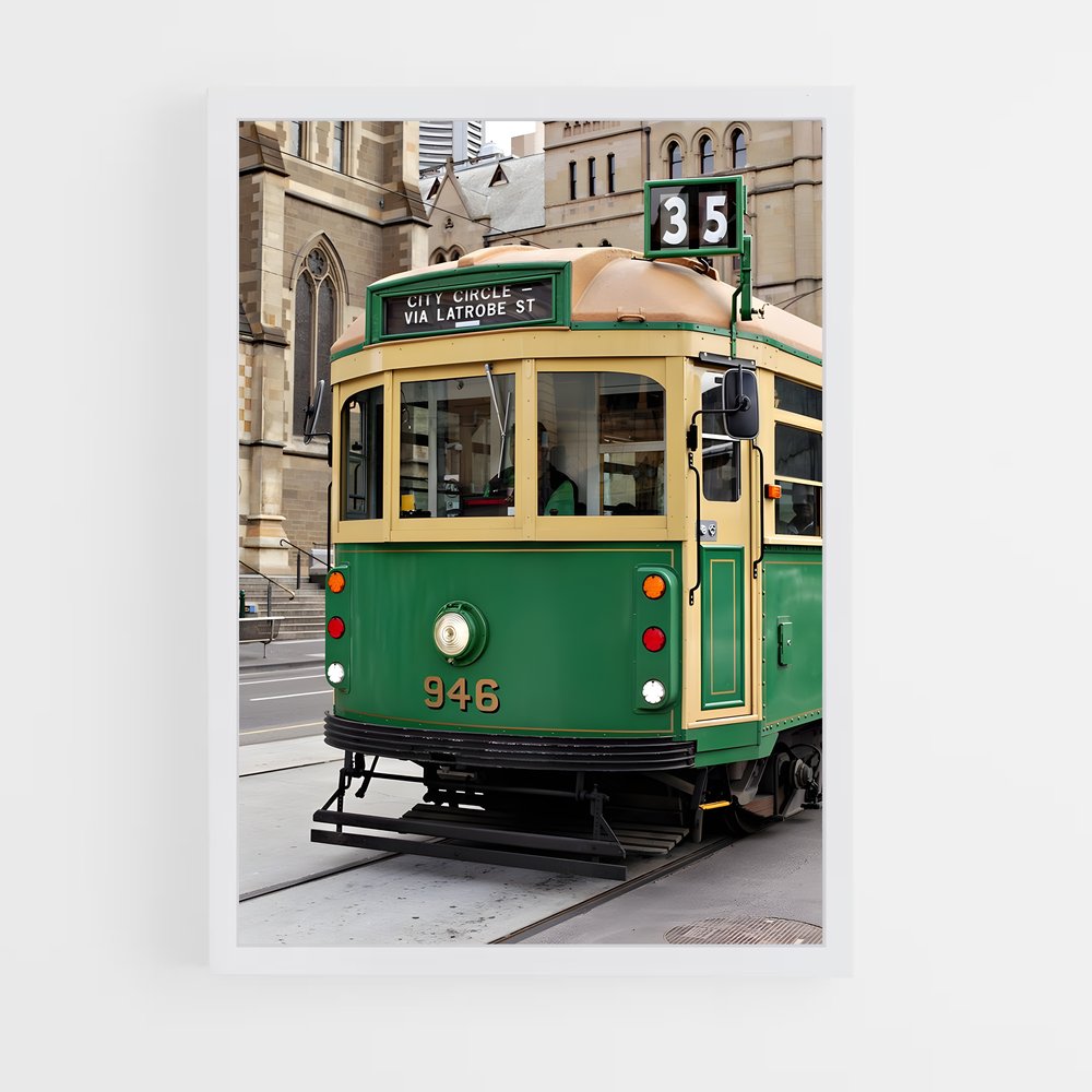 ap-melbourne tram-2 cadre Blanc