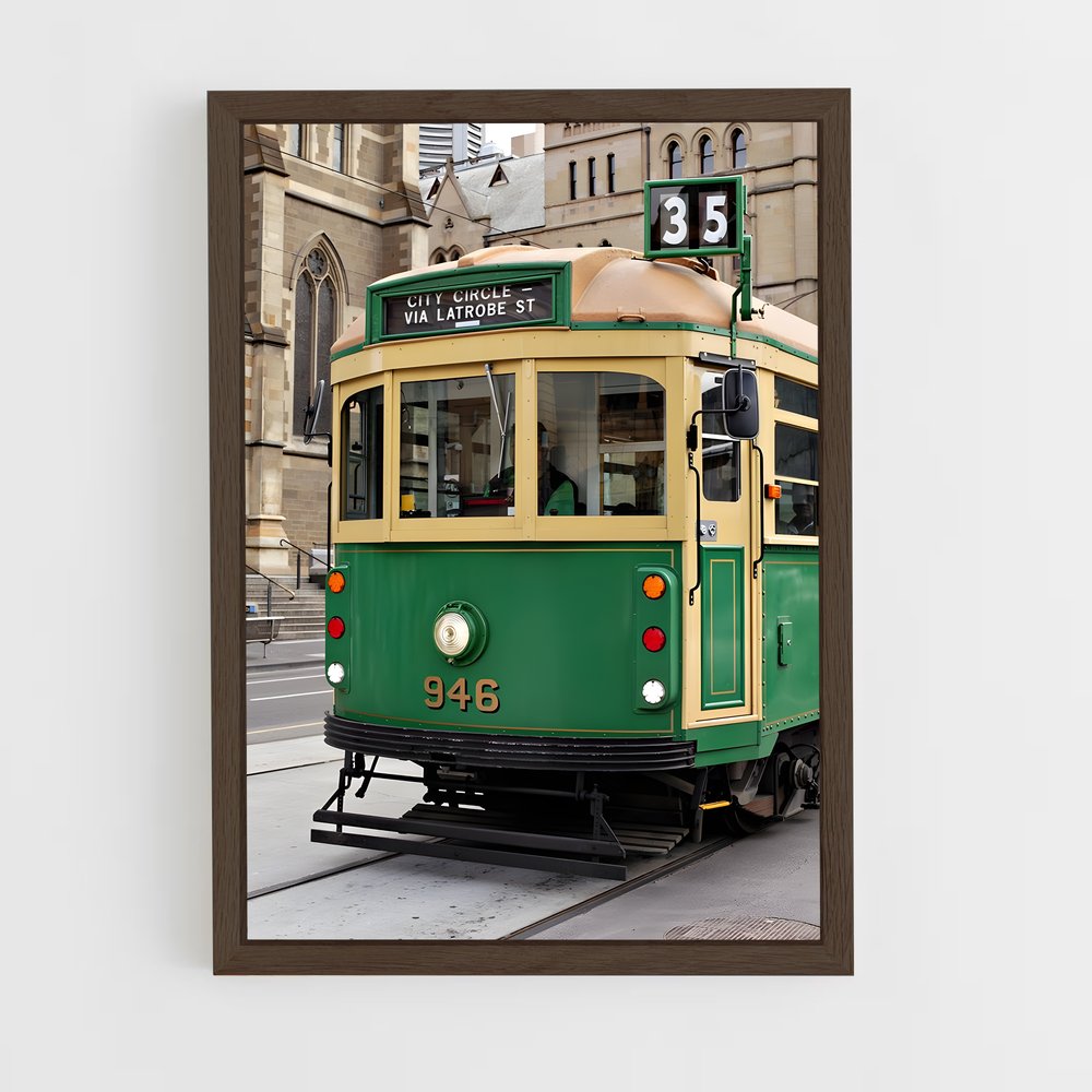 ap-melbourne tram-2 cadre Bois foncé