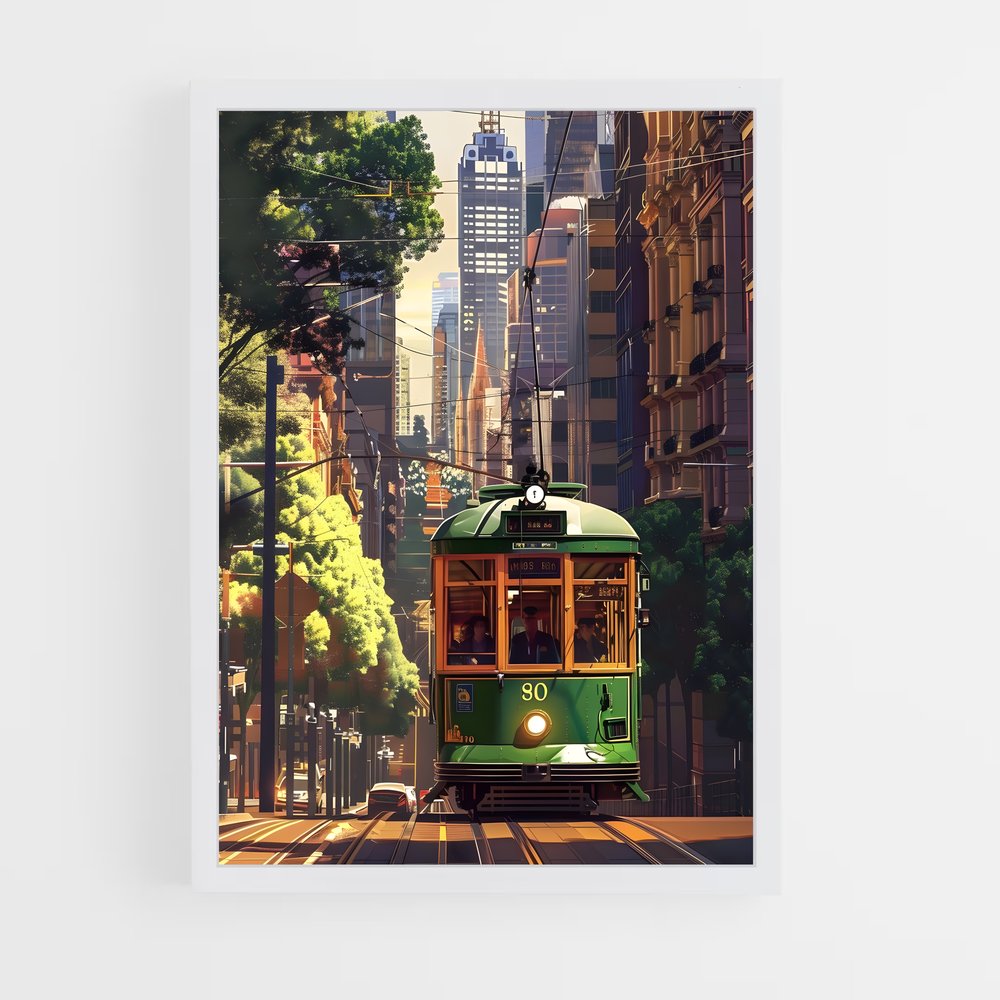 ap-melbourne tram-3 cadre Blanc
