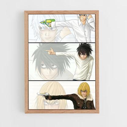 ap-mello death note-4 cadre Bois clair