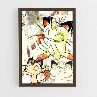 ap-meowth-2 cadre Bois foncé