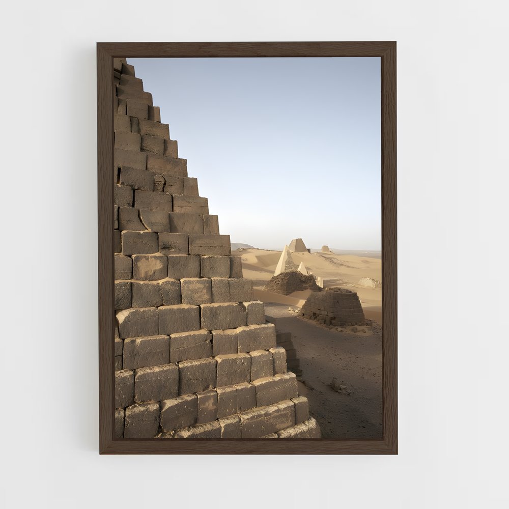 ap-meroe pyramids-2 cadre Bois foncé