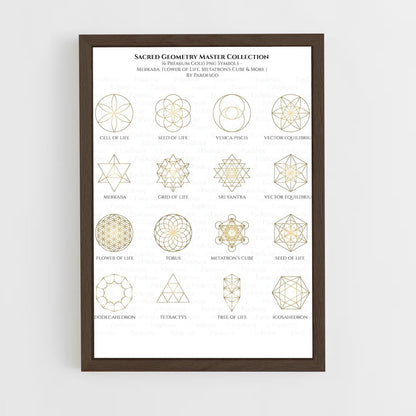 ap-metatron cube-4 cadre Bois foncé