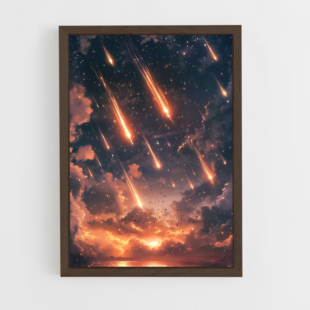 ap-meteor shower-2 cadre Bois foncé
