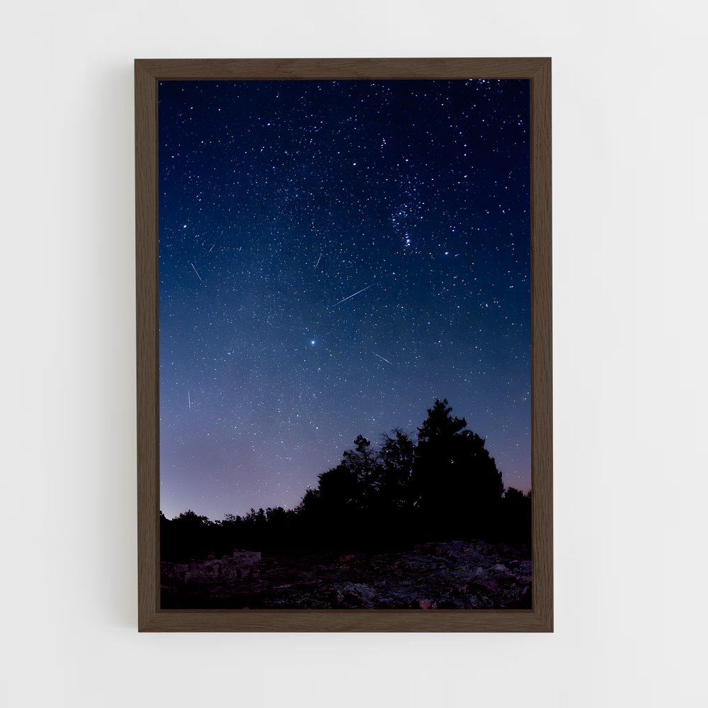 ap-meteor shower-3 cadre Bois foncé