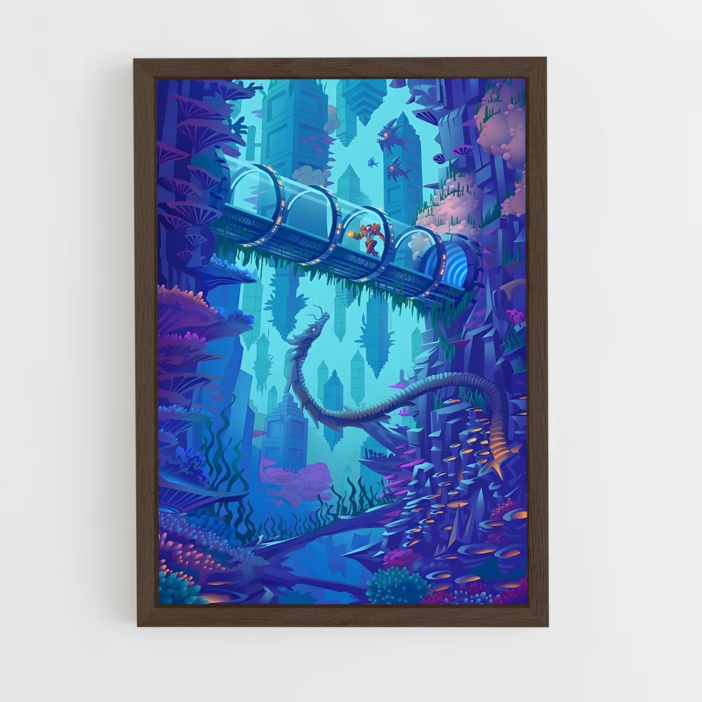 ap-metroid-5 cadre Bois foncé
