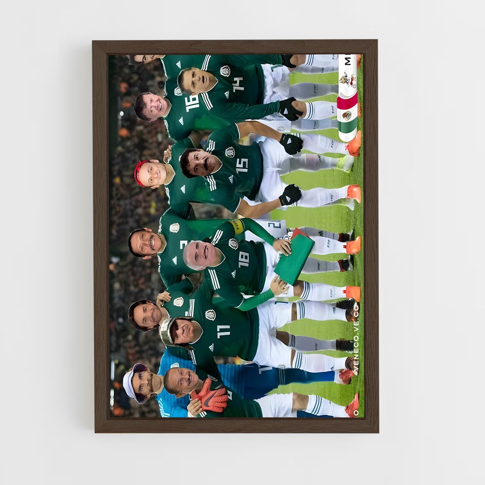 ap-mexico national football team-1 cadre Bois foncé