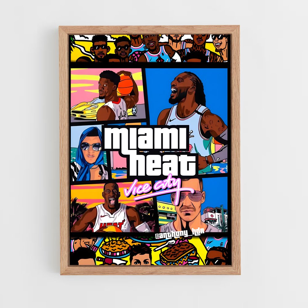 ap-miami heat-9 cadre Bois clair