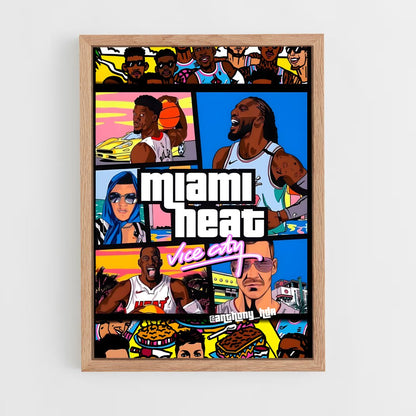 ap-miami heat-9 cadre Bois clair