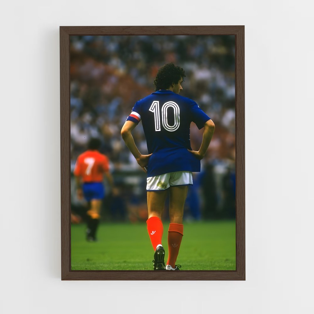ap-michel platini-3 cadre Bois foncé