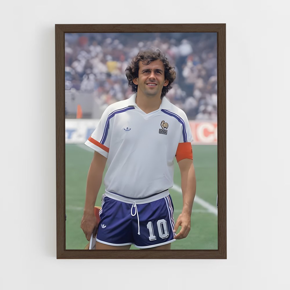 ap-michel platini-5 cadre Bois foncé