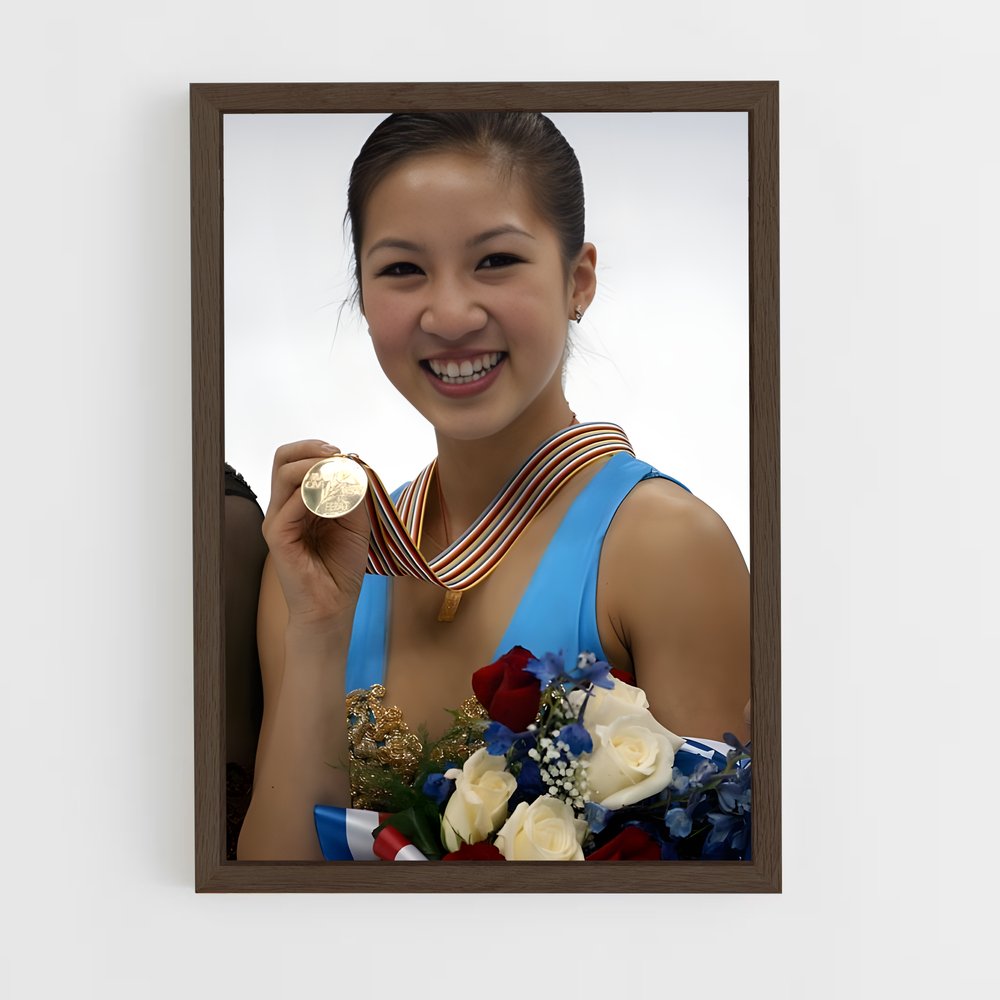 ap-michelle kwan-2 cadre Bois foncé
