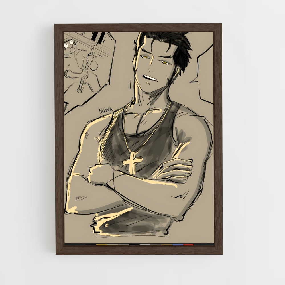 ap-mihawk-7 cadre Bois foncé