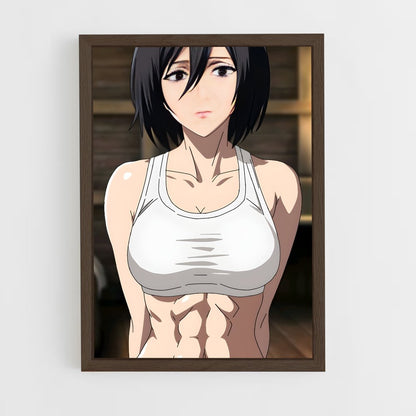 ap-mikasa ackerman-6 cadre Bois foncé