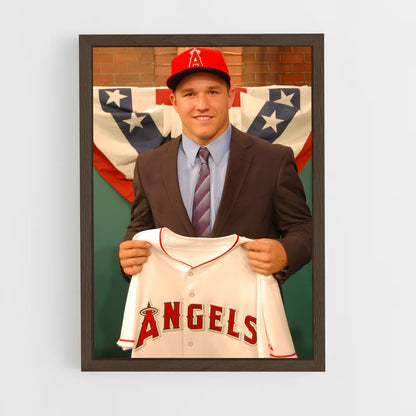 ap-mike trout-5 cadre Bois foncé