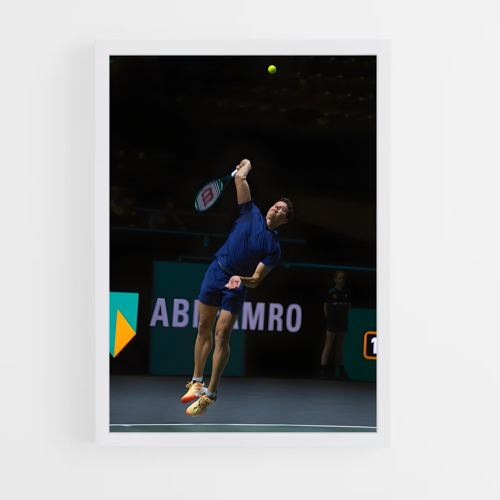 ap-milos raonic-5 cadre Blanc