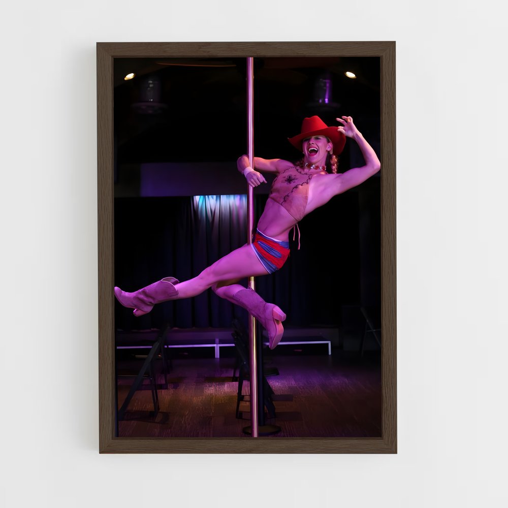 ap-miss pole dance world-7 cadre Bois foncé