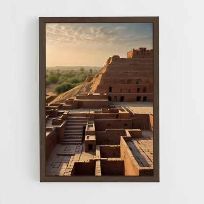 ap-mohenjo daro-1 cadre Bois foncé