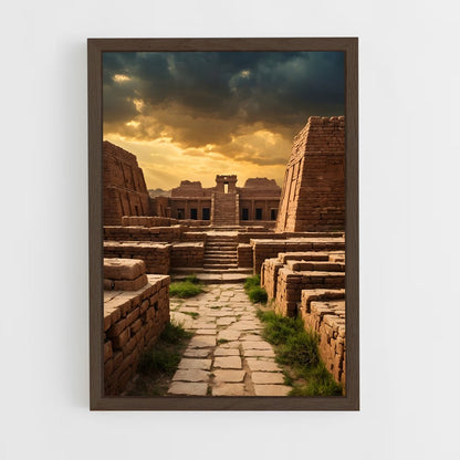 ap-mohenjo daro-2 cadre Bois foncé