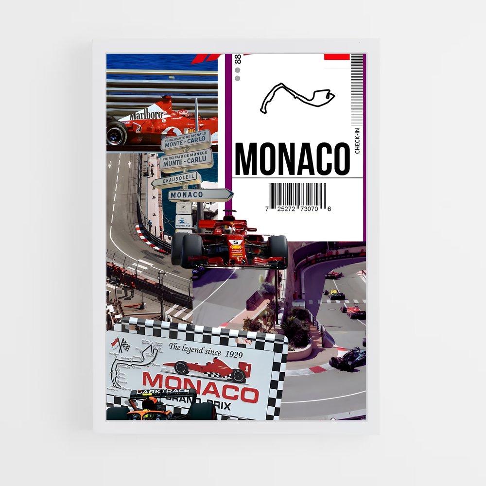 ap-monaco grand prix-7 cadre Blanc