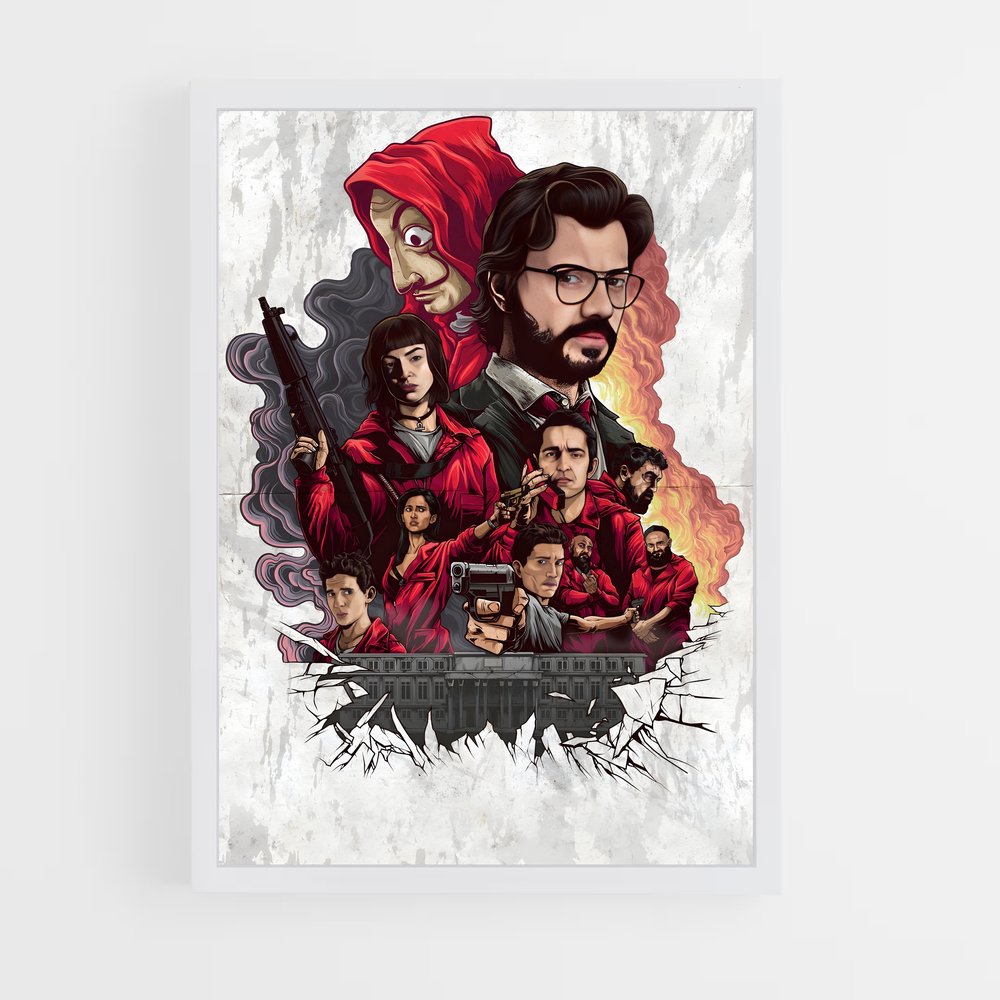 ap-money heist la casa de papel-1 cadre Blanc