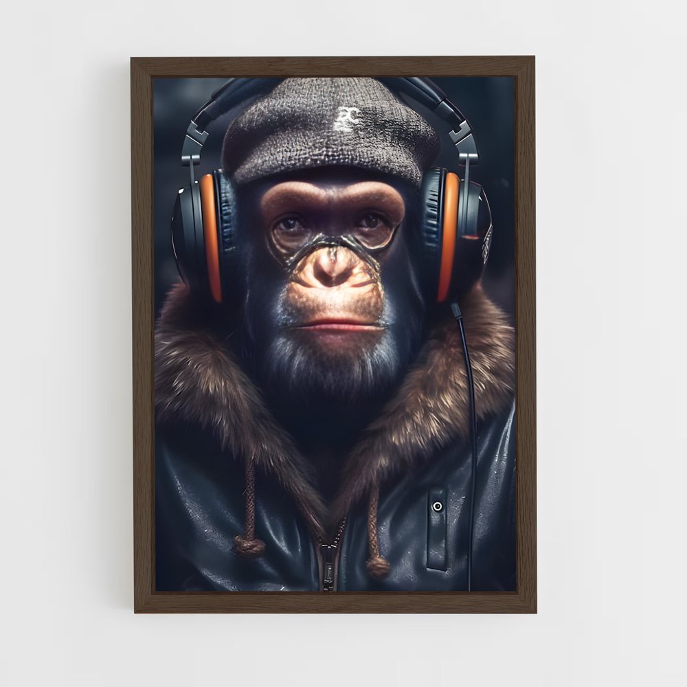 ap-monkey-3 cadre Bois foncé