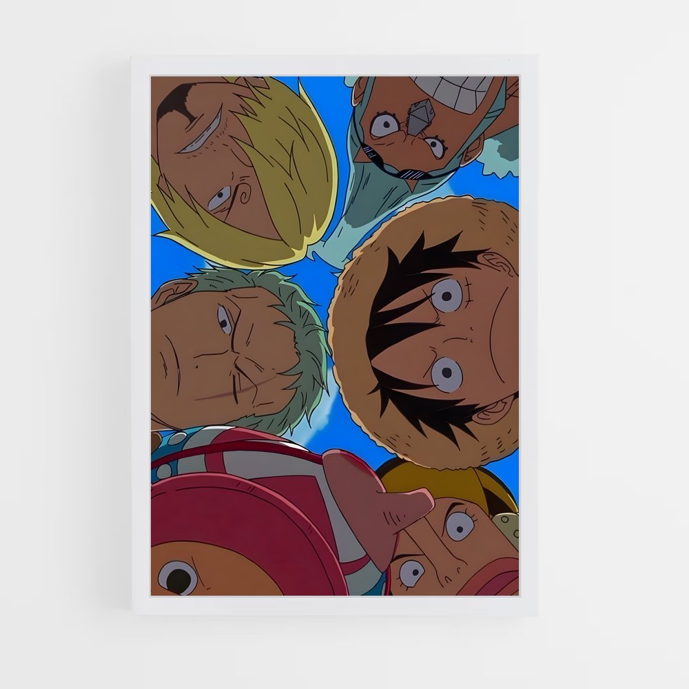 ap-monkey d luffy-6 cadre Blanc