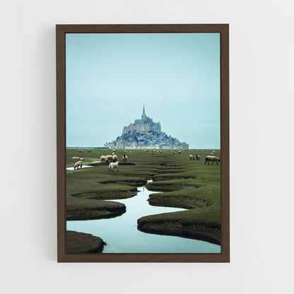 ap-mont saint michel-1 cadre Bois foncé