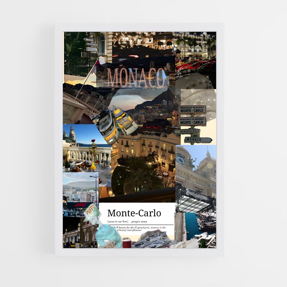 ap-monte carlo-5 cadre Blanc