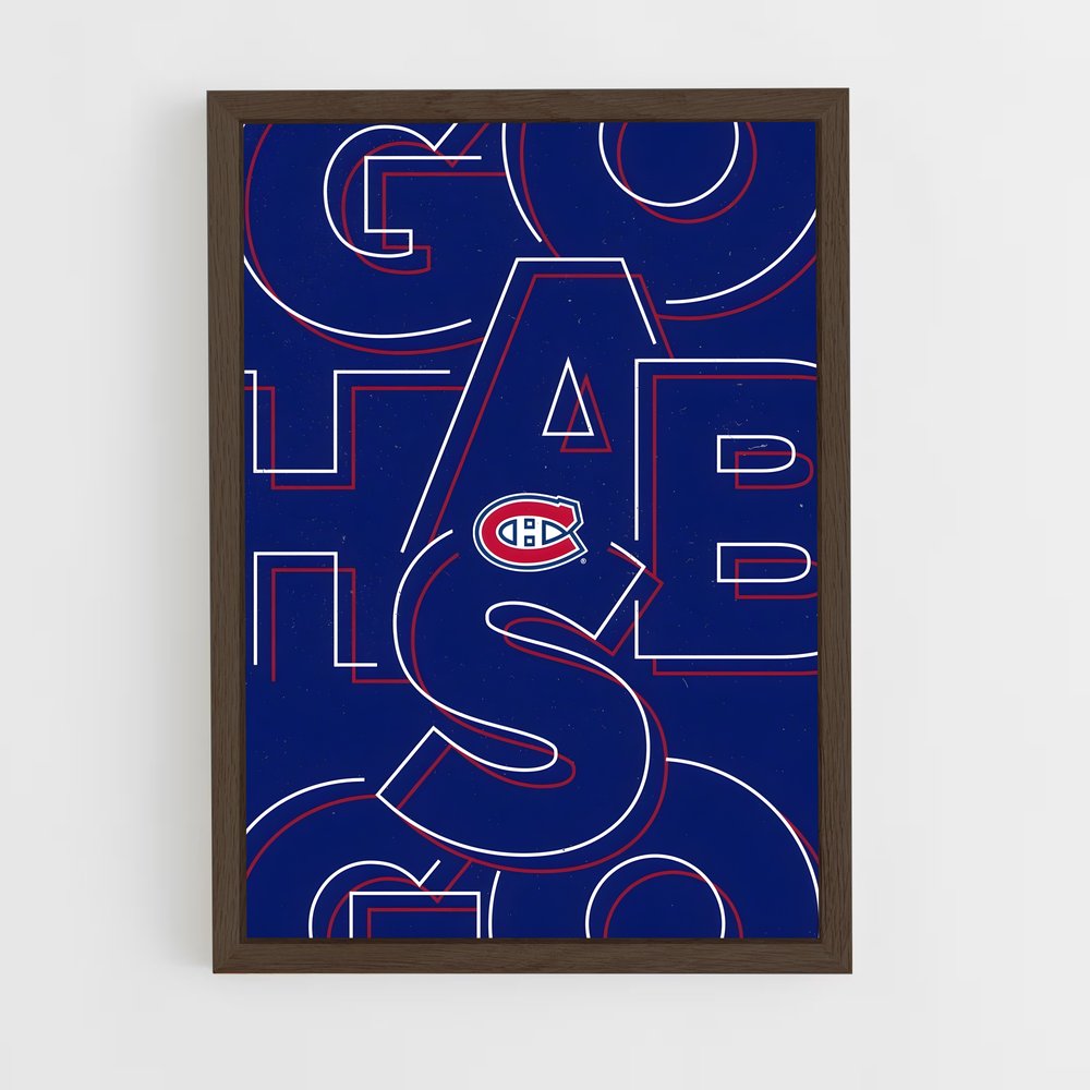 ap-montreal canadiens-4 cadre Bois foncé