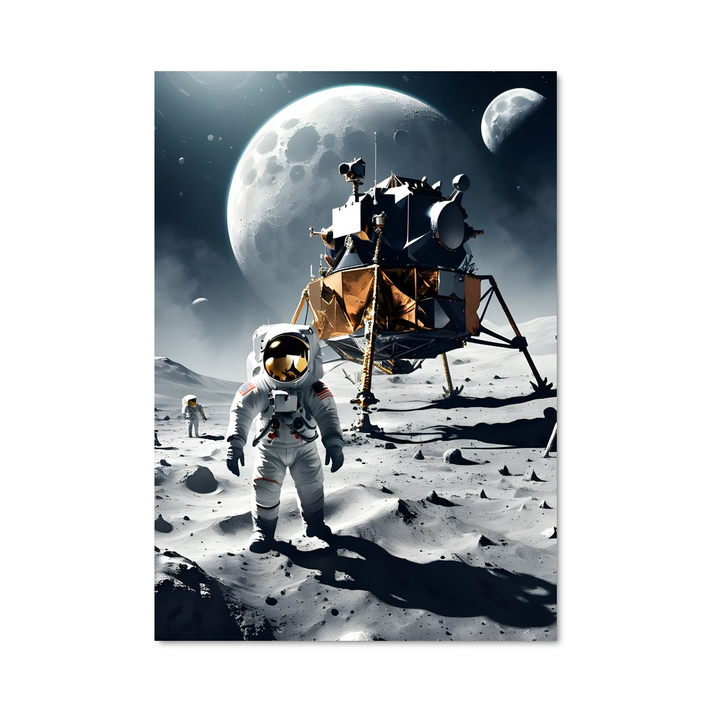 Poster Premiers Pas Lunaire