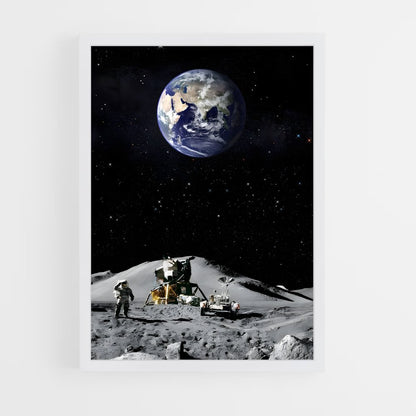 ap-moon landing-1 cadre Blanc