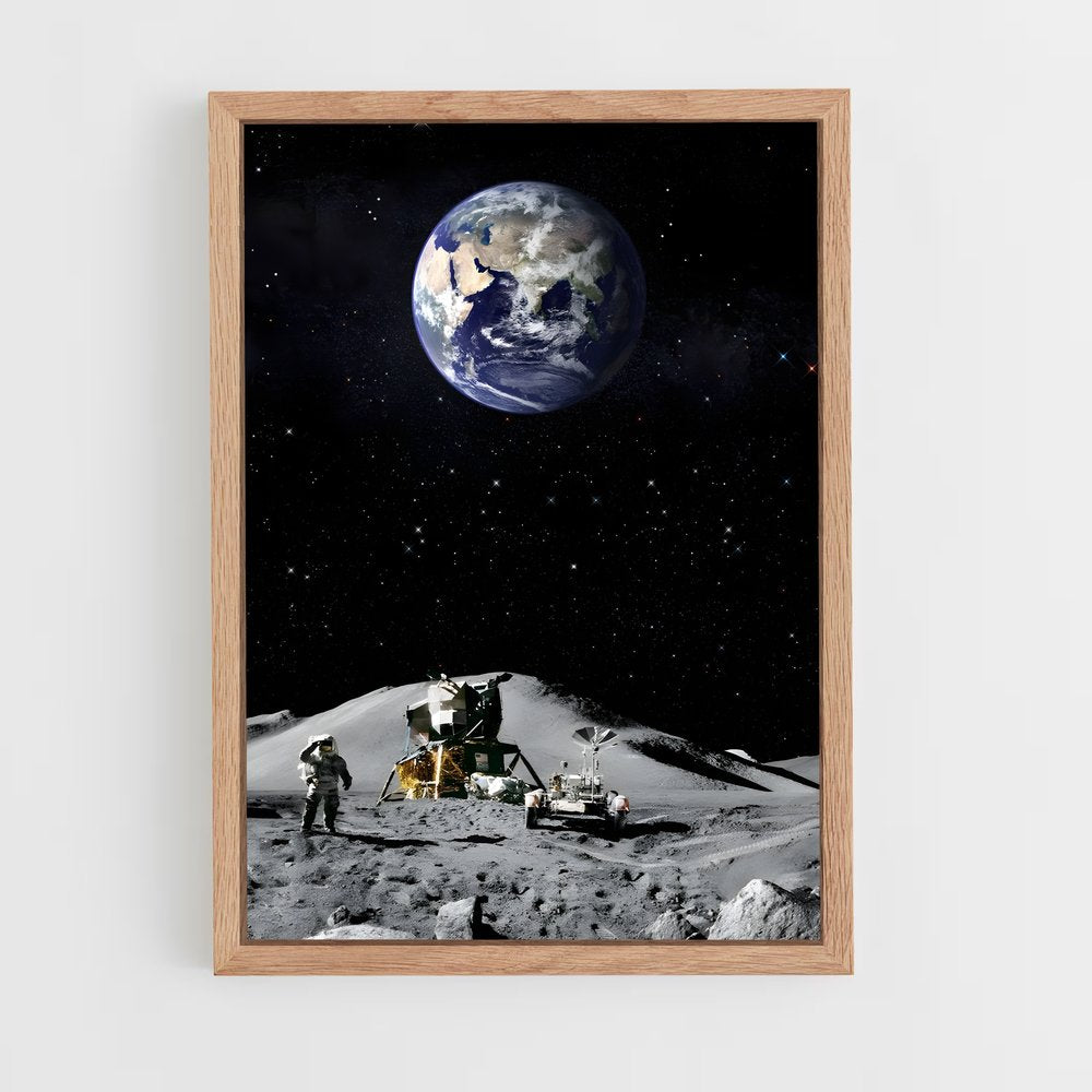 ap-moon landing-1 cadre Bois clair