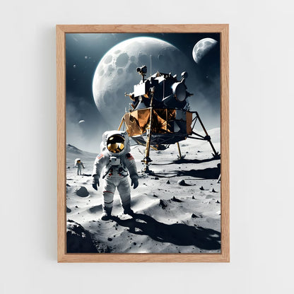 ap-moon landing-3 cadre Bois clair