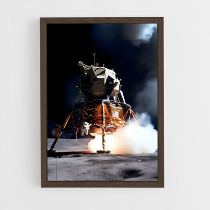 ap-moon landing-4 cadre Bois foncé